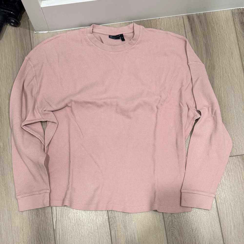 Men’s ASOS Pink Long Sleeve Crew Neck Top